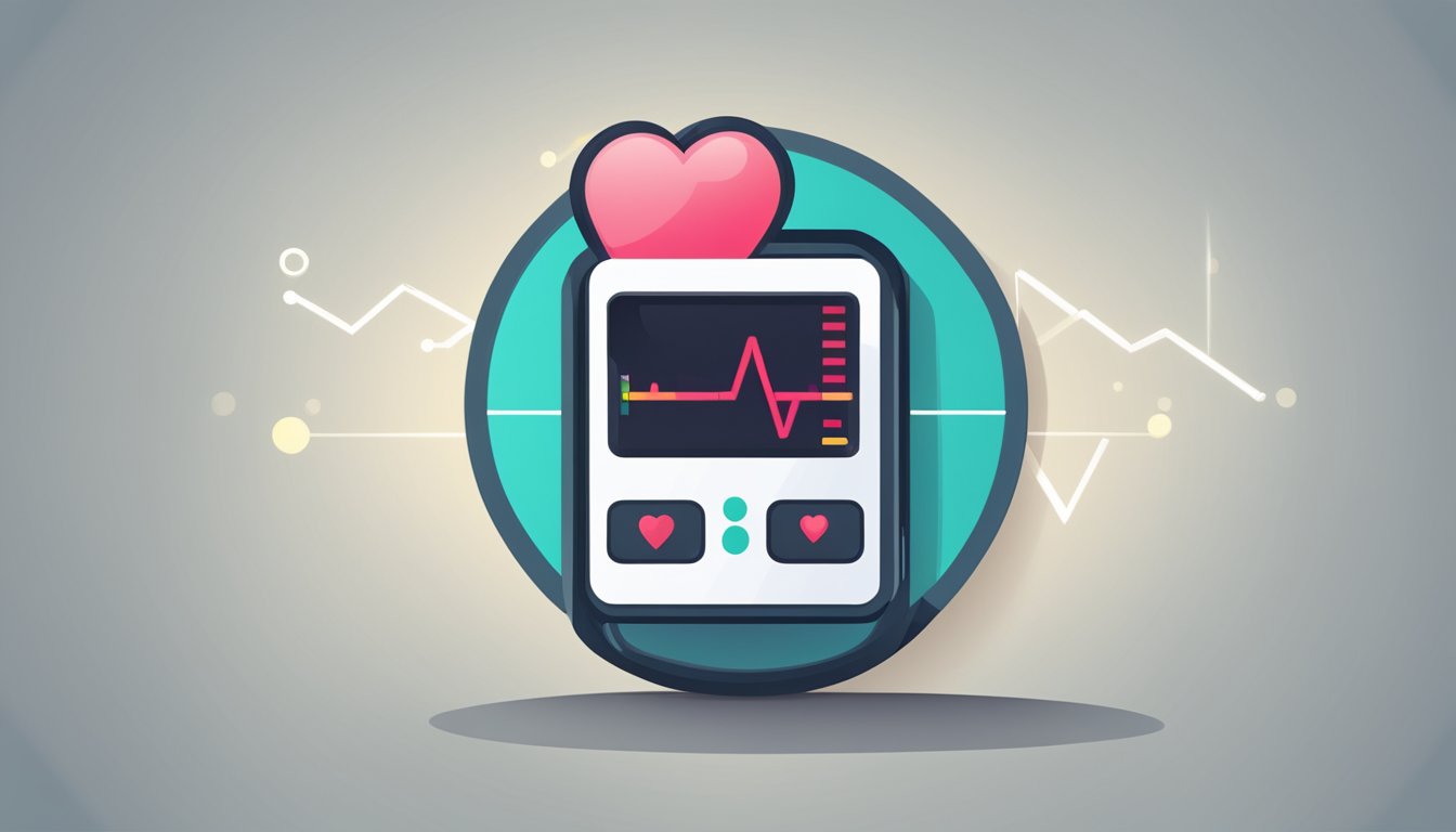 A heart rate monitor displaying a low heart rate reading with a question mark symbol above it