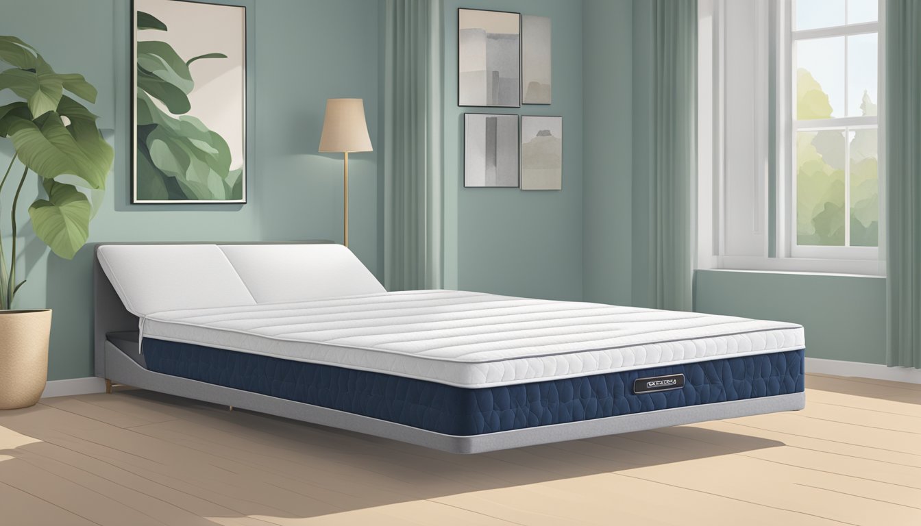 A super single mattress stands next to a single mattress, showing the size difference