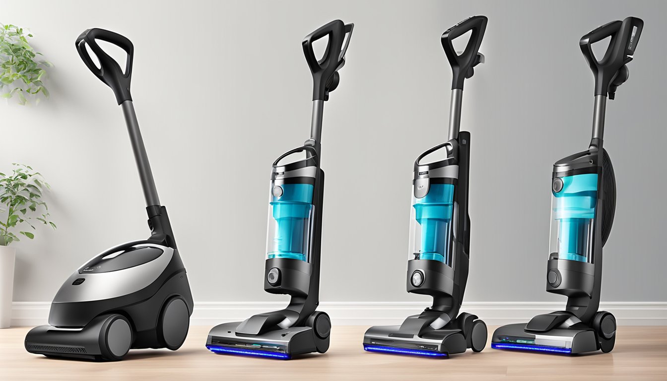A sleek cordless vacuum cleaner in a modern Singapore home, with clean lines and efficient design
