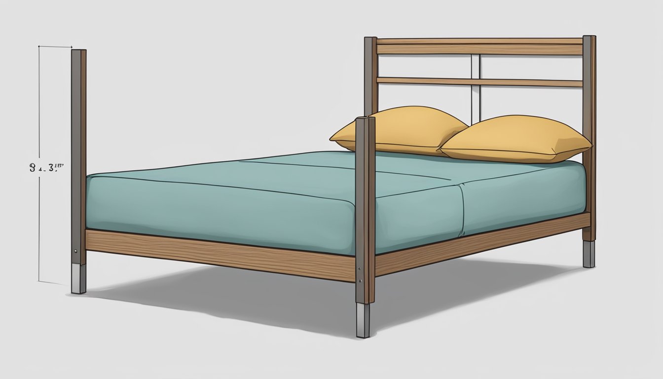 A single bed frame with clean lines and a simple design, with a label that reads "Frequently Asked Questions" prominently displayed