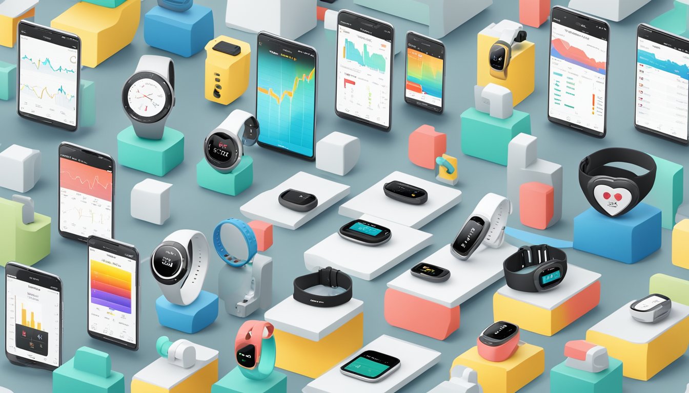 A polar heart rate monitor is seamlessly integrated with other fitness devices, displaying compatibility and connectivity