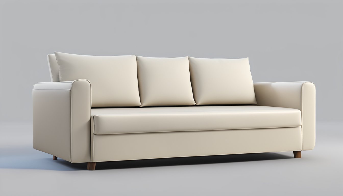 A sofa bed unfolding to reveal a comfortable sleeping surface, with a clear and simple mechanism for easy conversion