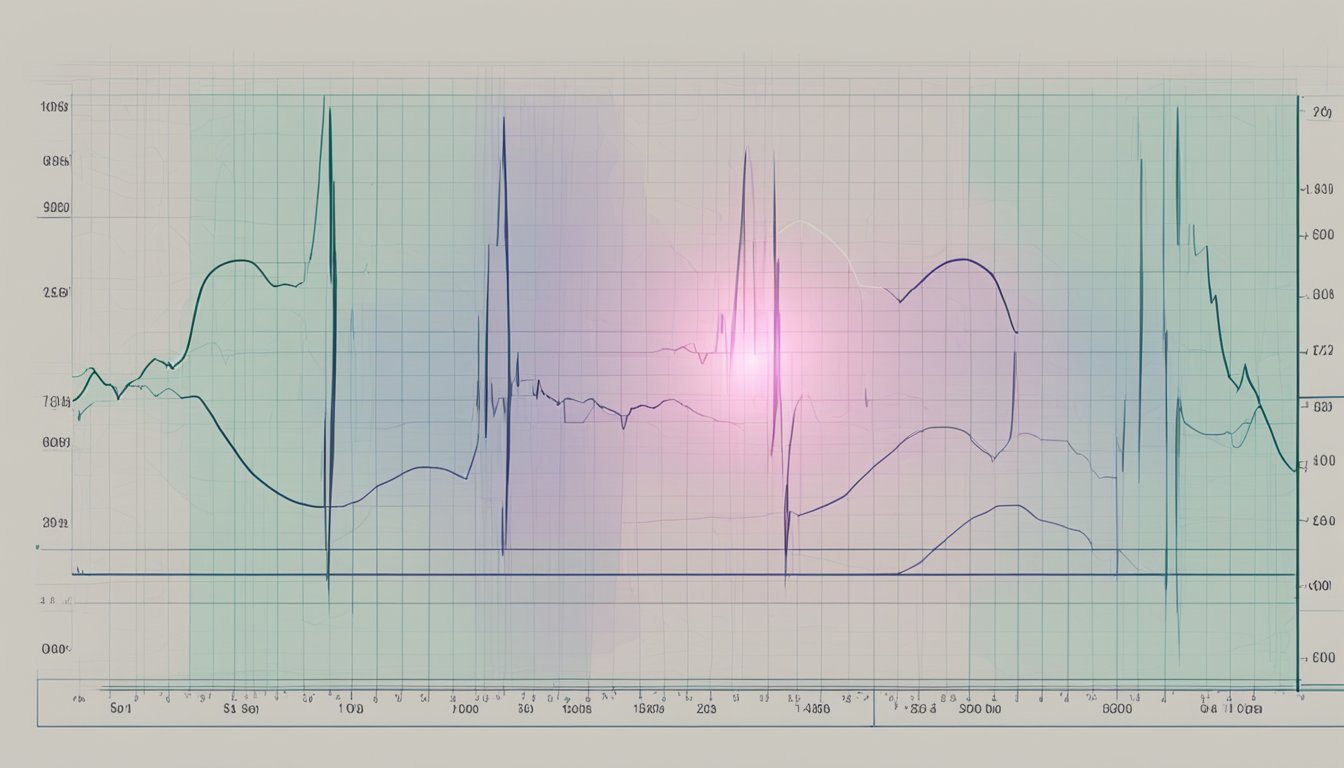 A heart monitor displaying a rapid, irregular heartbeat at rest