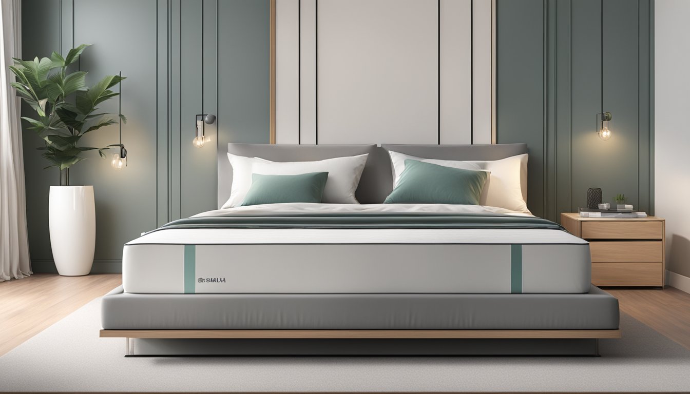 A latex mattress in a modern Singapore bedroom, with clean, minimalist design and soft, inviting texture