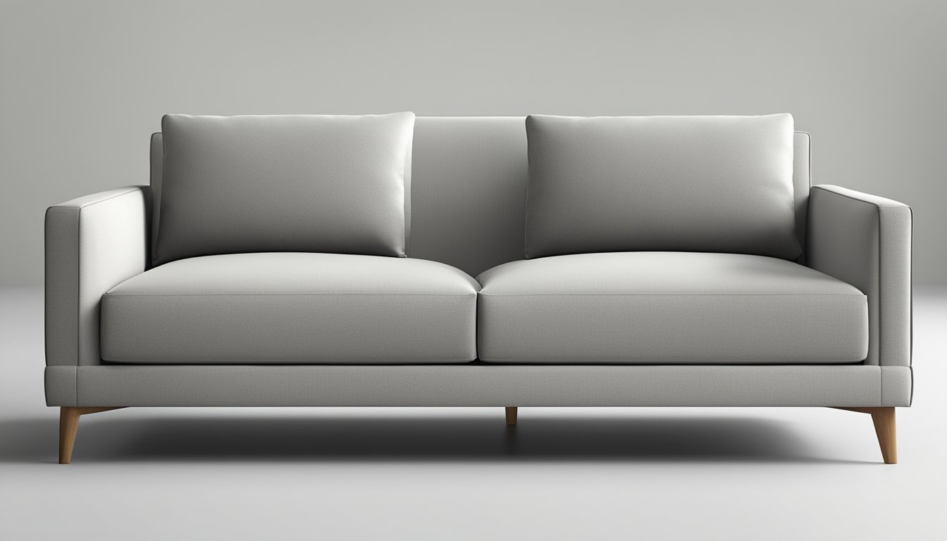 A modern 3-seater sofa with clean lines and a minimalist design, featuring sleek upholstery and tapered legs