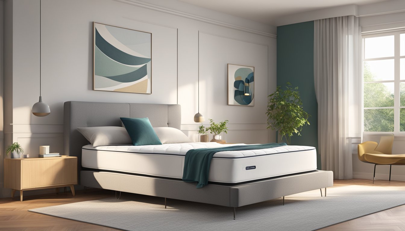 A Super Single Mattress stands alone in a spacious, well-lit room. Its plush surface invites exploration, with a clean, modern design and inviting comfort