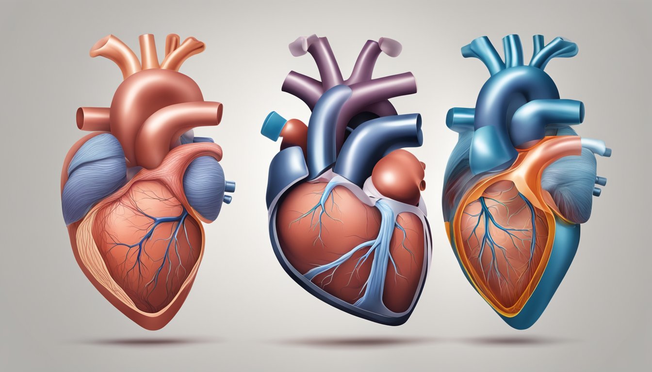 Heart muscles weaken, leading to poor pumping. Blood backs up, causing fluid buildup in lungs and body
