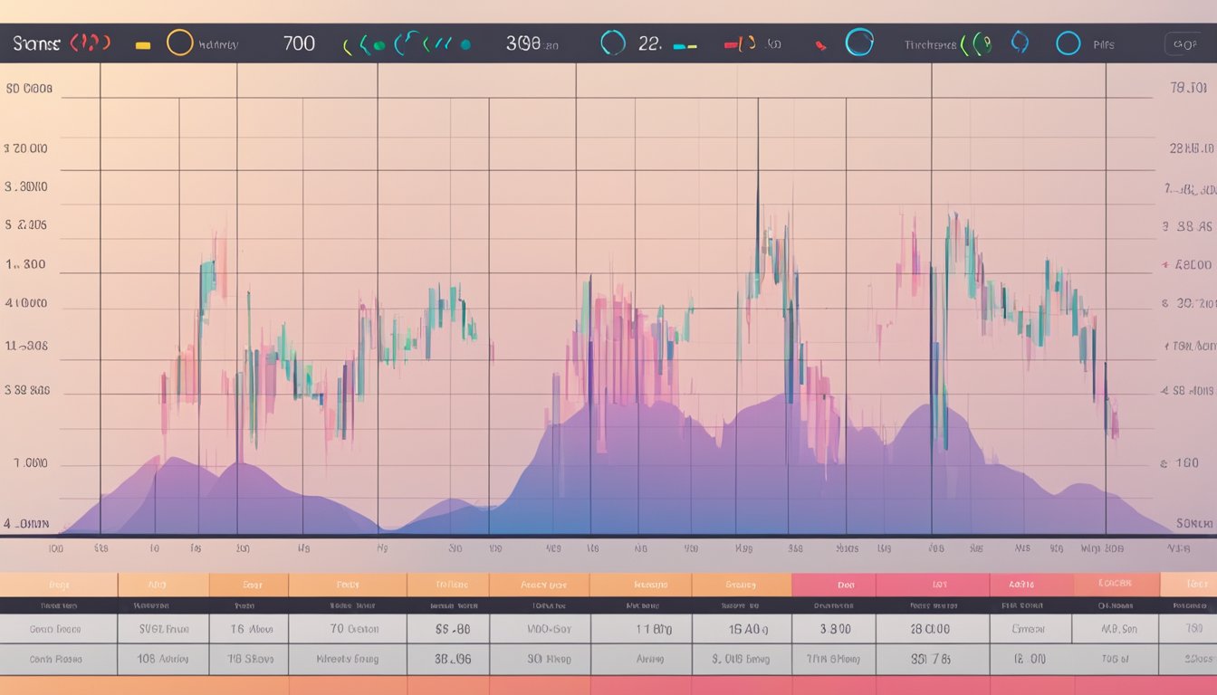 A heart rate monitor displays various training zones on a screen, with corresponding heart rate ranges and labels for each zone