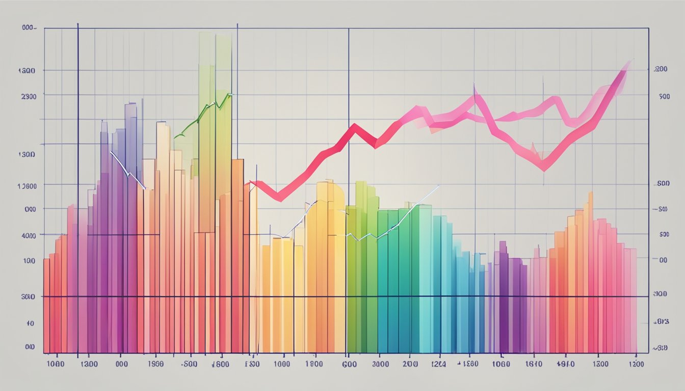 A graph showing heart rate increasing with age and weight