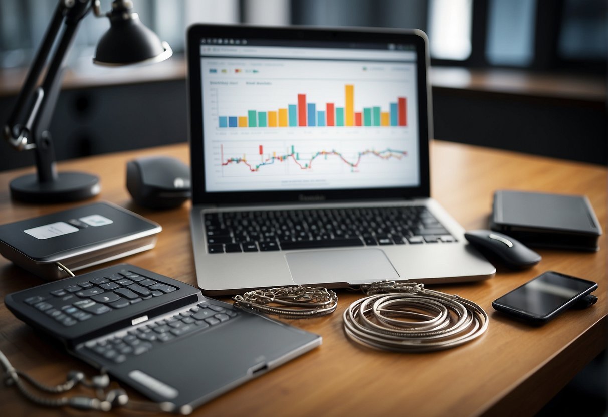 Backlink tools displayed on a computer screen, with graphs and charts showing link data