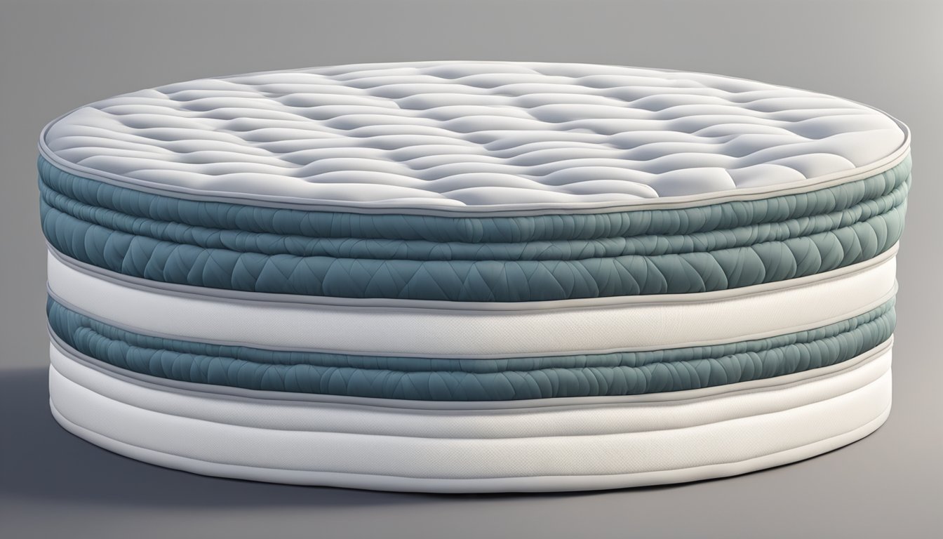 A pocket spring mattress with individual coils encased in fabric, providing targeted support and minimizing motion transfer. Shows layers and breathable materials for airflow