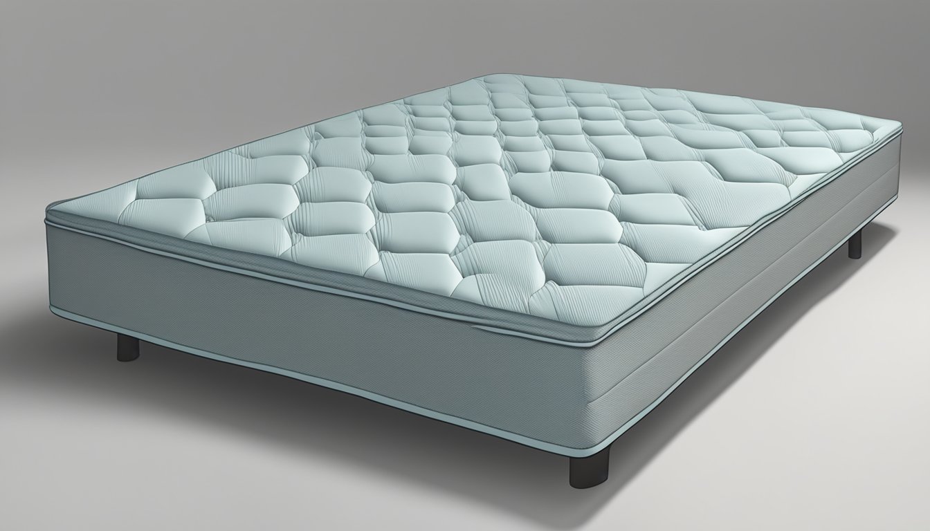 A memory foam mattress contours to the shape of the bed frame, providing a comfortable and supportive surface for sleeping