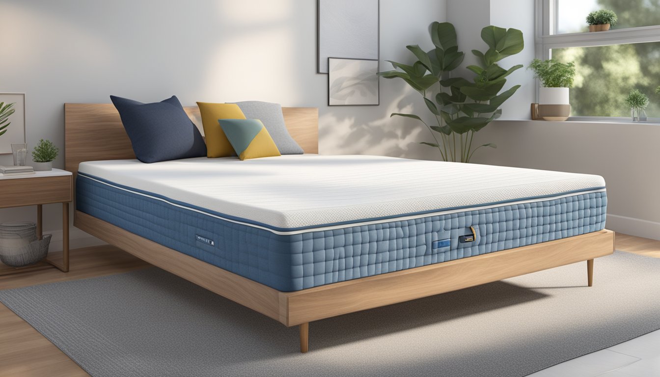 A mattress slowly regains its shape after pressure is removed, showcasing the memory foam's ability to mold and then bounce back