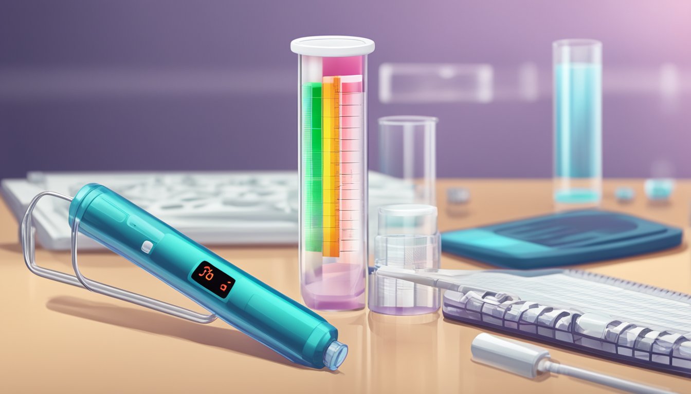 A test tube of dextromethorphan with a heart rate monitor in the background