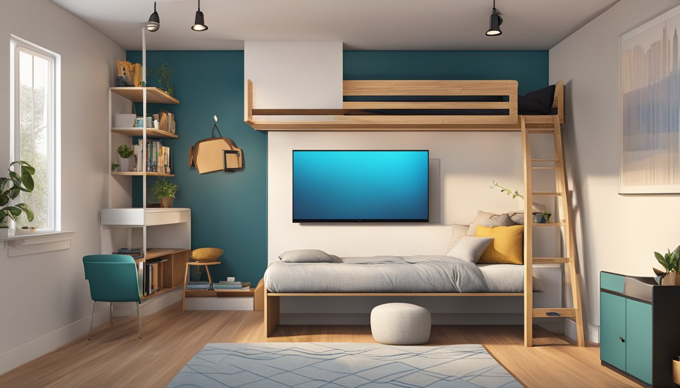 Revamp Your Bedroom with a Loft Bed with TV Underneath - Perfect for S –  Megafurniture