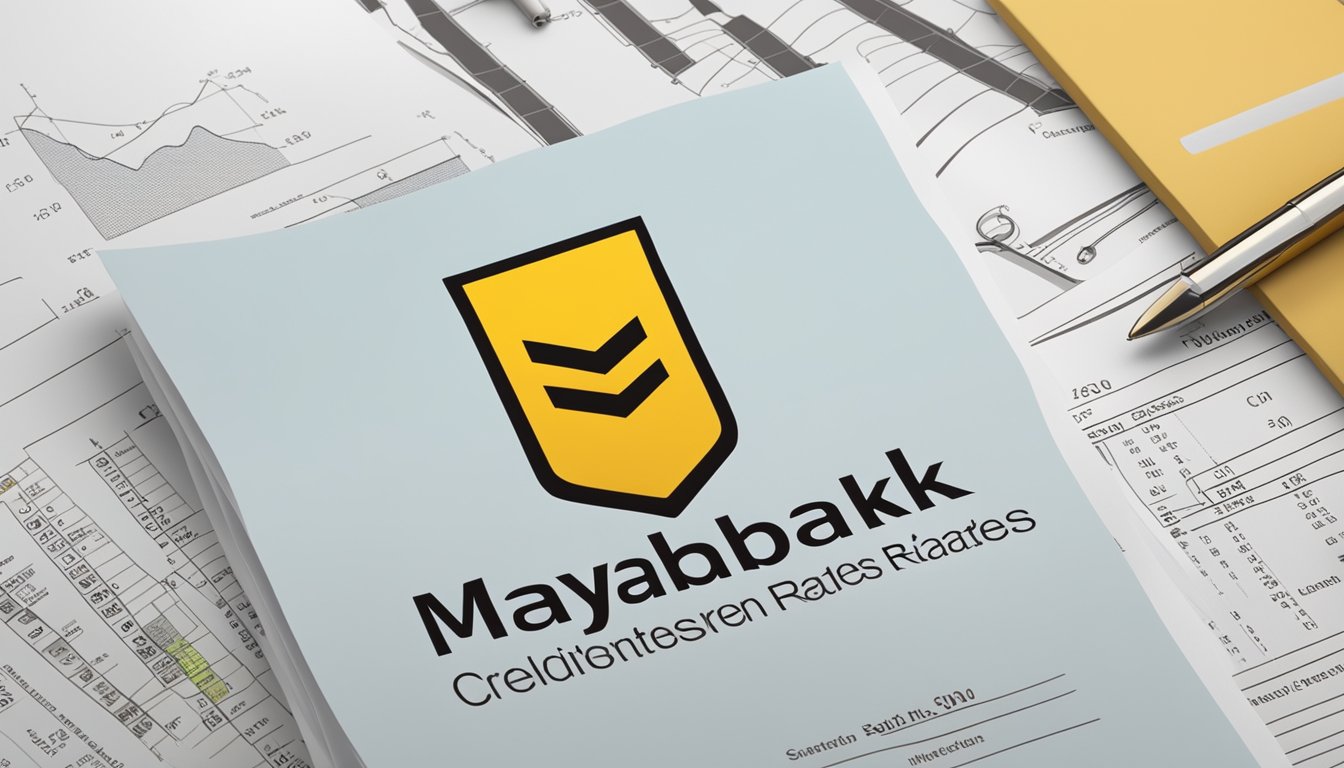 A bank logo atop a document with "Maybank Creditable Term Loan" and "Interest Rates in Singapore" displayed prominently