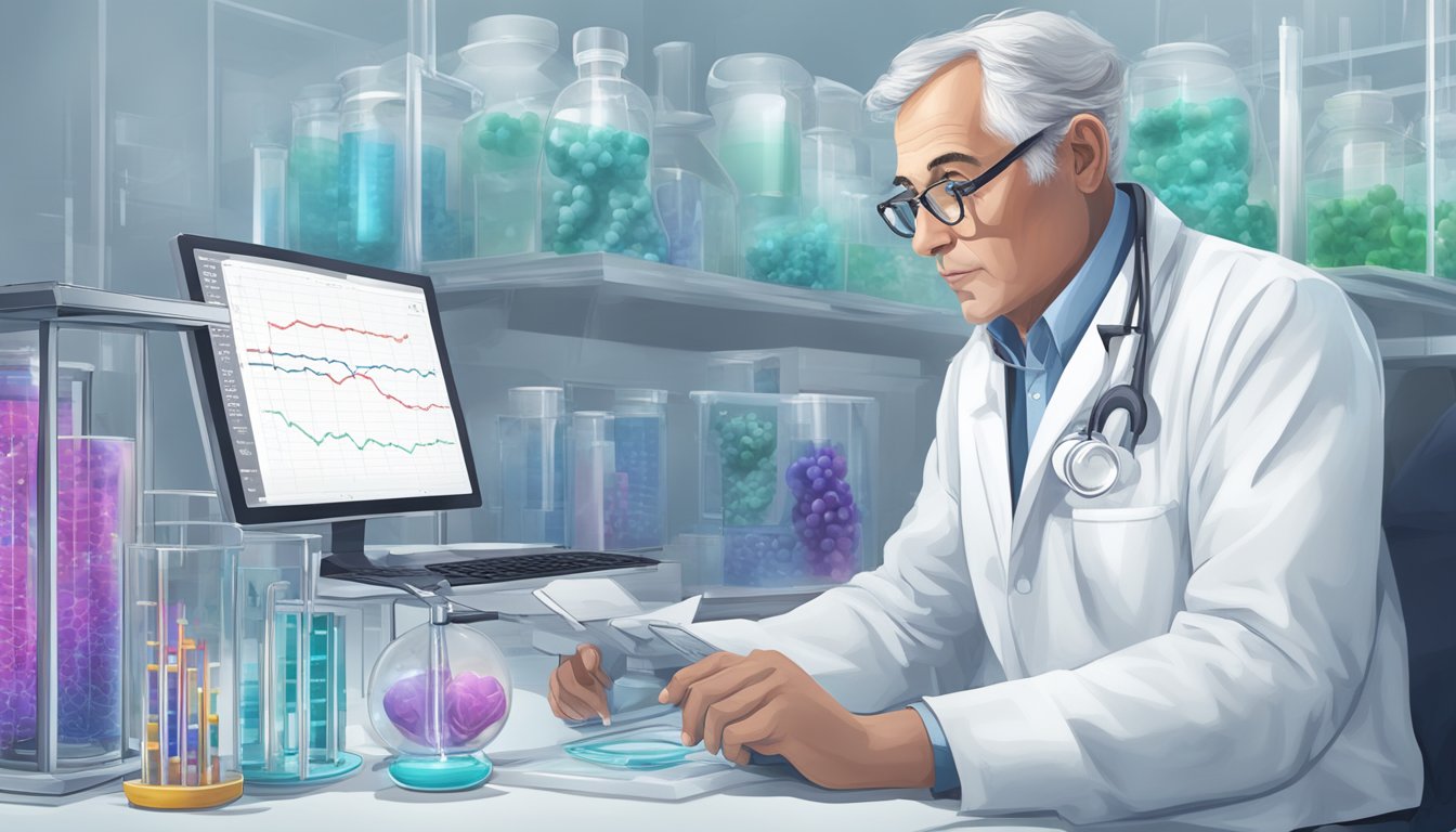A scientist conducts research on DNA and heart disease, seeking funding for future directions