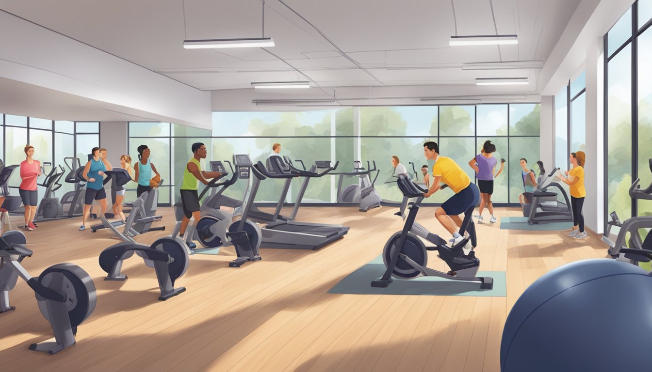 The gym at Community Health Services is bustling with activity, as people work out and sweat to the rhythm of their heartbeats