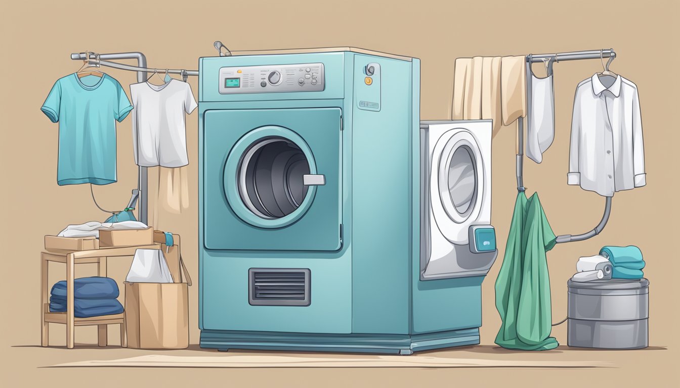 A cloth dryer machine surrounded by frequently asked questions online
