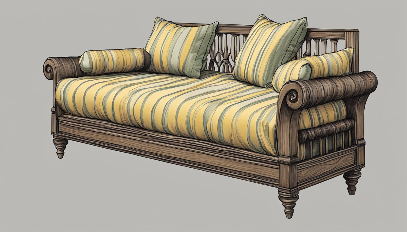 A daybed is being pulled out for use, with practical considerations in mind