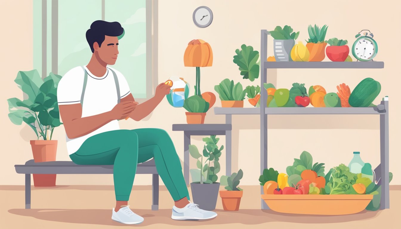 A person taking bisoprolol, monitoring heart rate, exercising, eating healthy, and avoiding stress