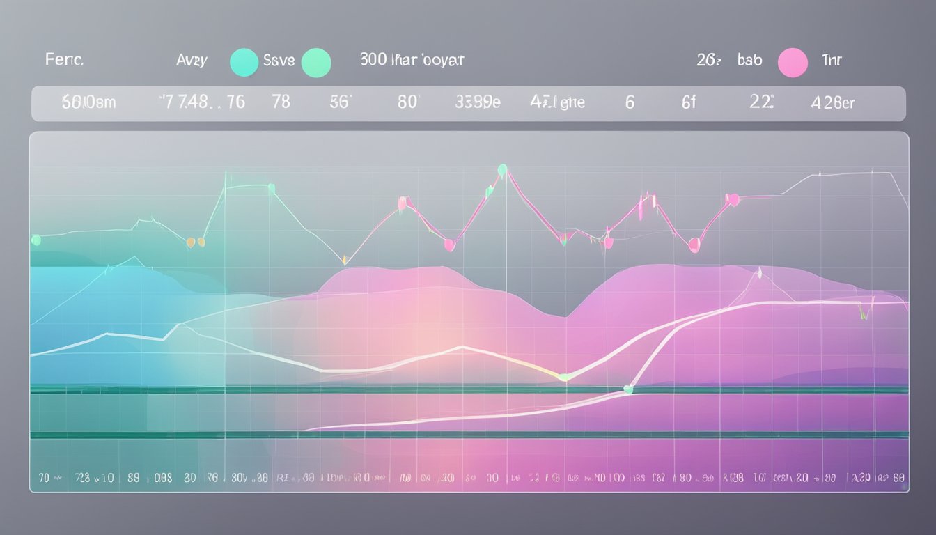 A digital heart rate monitor displays the average heart rate for different age groups