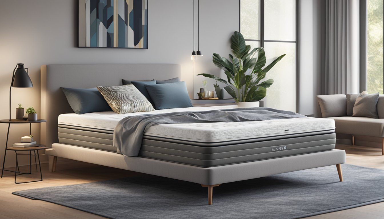 A mattress with cooling technology in a modern bedroom setting