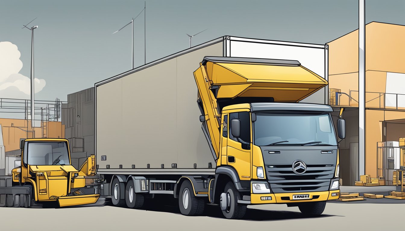 Furniture being loaded into a truck at a Singapore disposal site