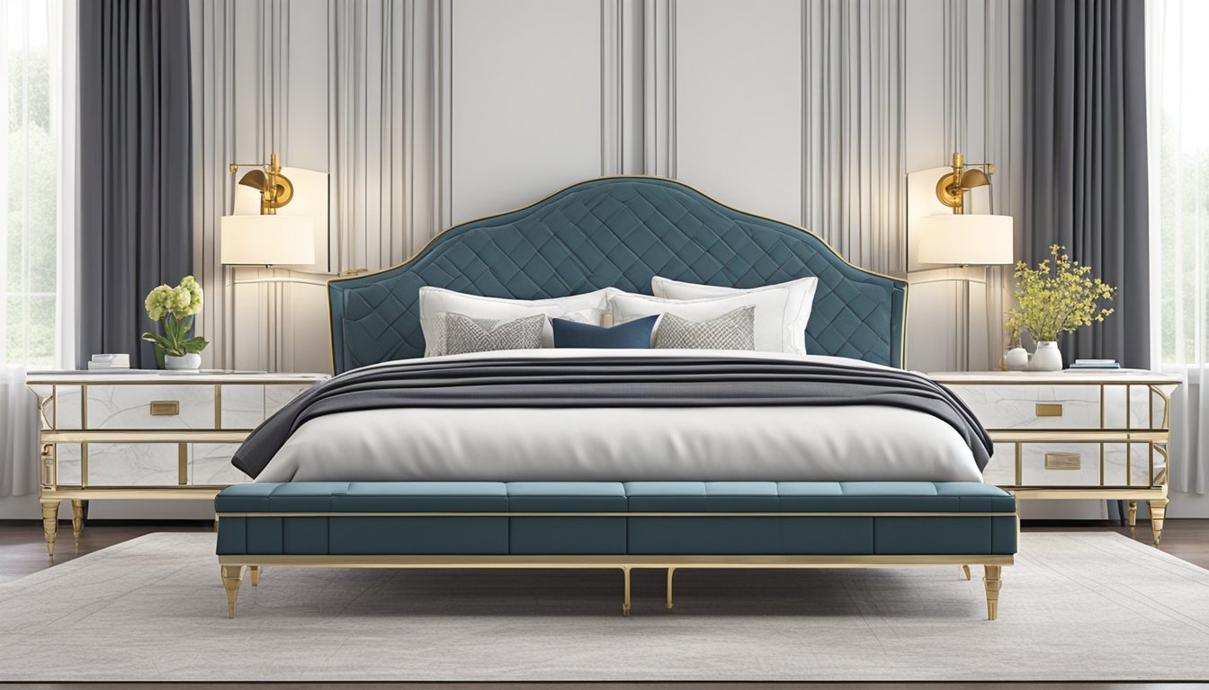 A king size bed frame measures 76 inches wide and 80 inches long. The headboard and footboard are typically 48 inches tall. The frame sits on four legs, each around 7 inches high