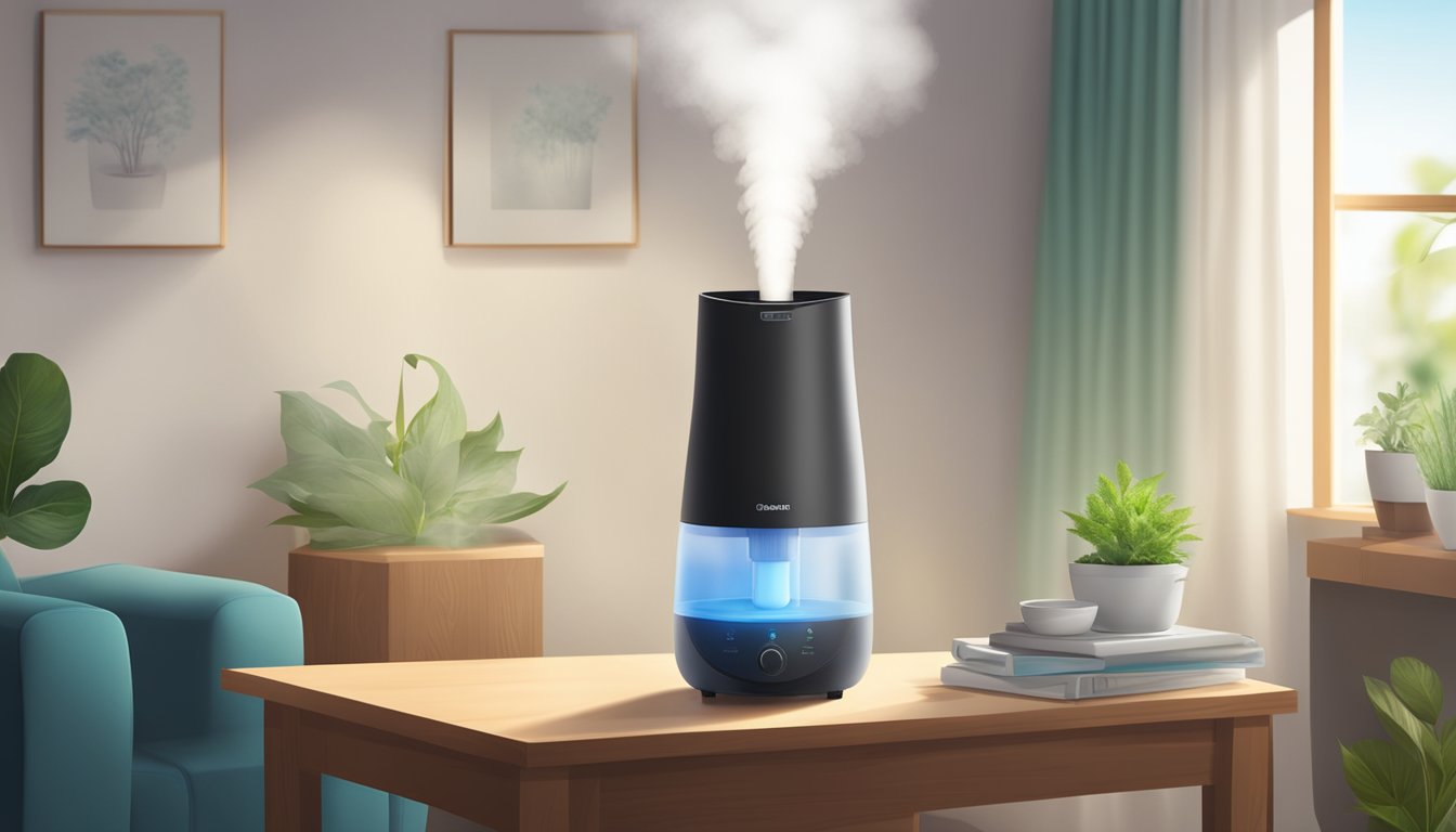 A humidifier releases water vapor into the air. A diffuser disperses essential oils into the air. Both devices improve air quality