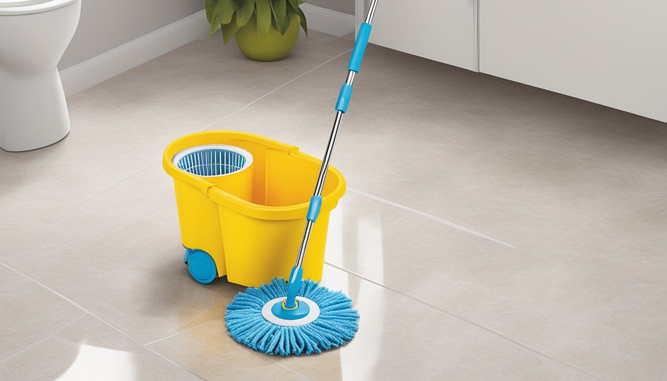 The spin mop glides effortlessly across the floor, leaving behind a streak-free shine. The handle is sturdy and easy to maneuver, while the microfiber mop head effortlessly picks up dirt and grime