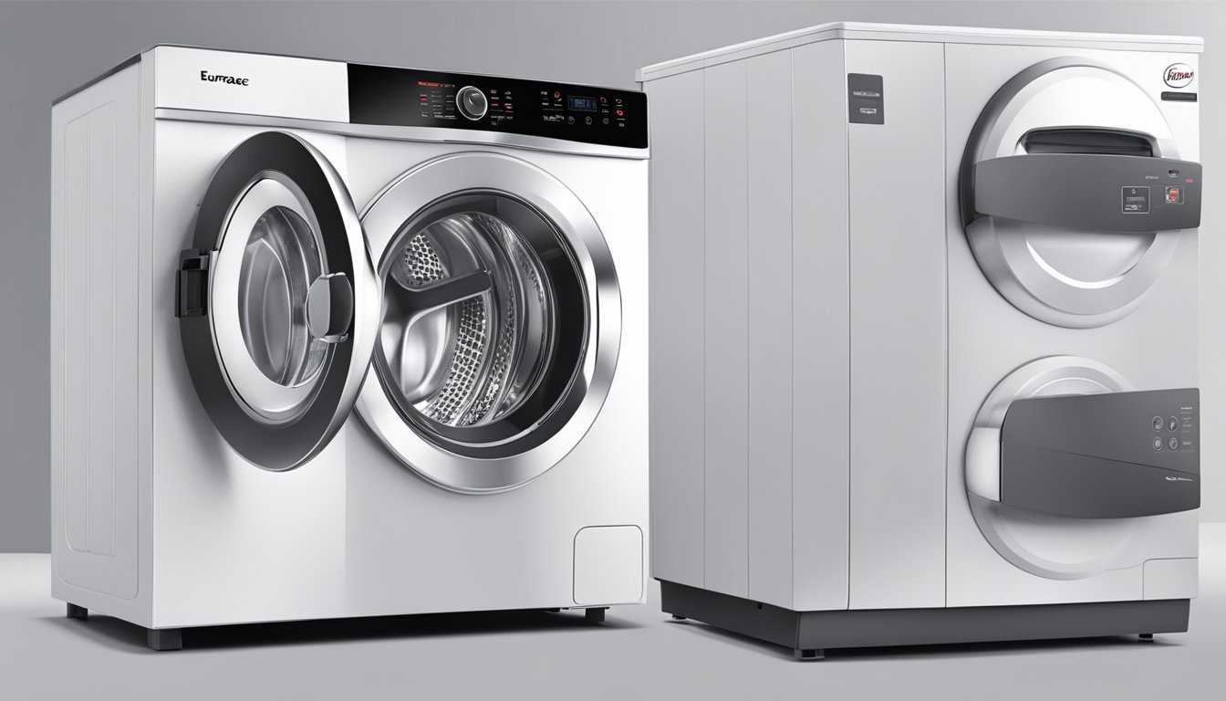 A Europace washing machine with sleek design and digital display, showcasing its innovative features like steam wash and energy-saving mode