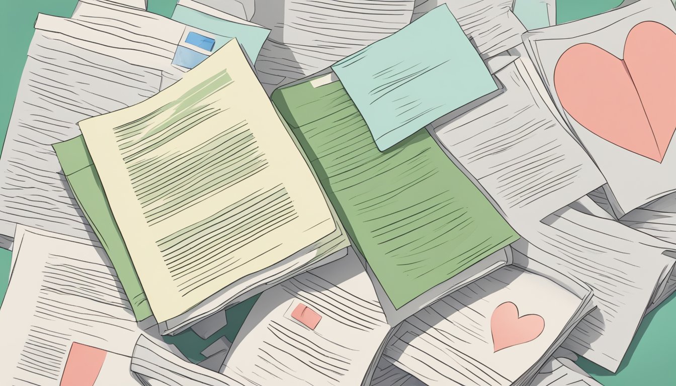 A stack of FAQ papers on swollen ankles and heart failure