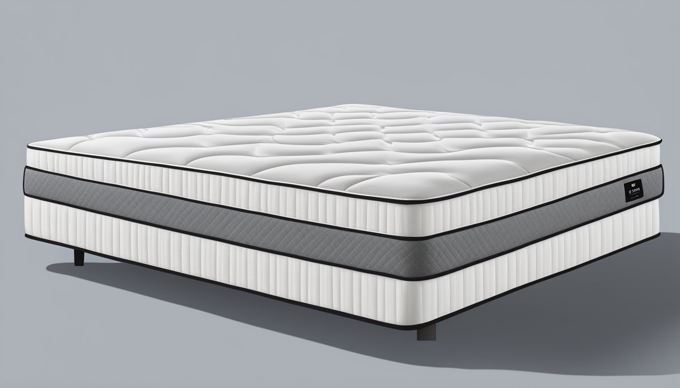 A king single mattress displayed on sale with a price tag