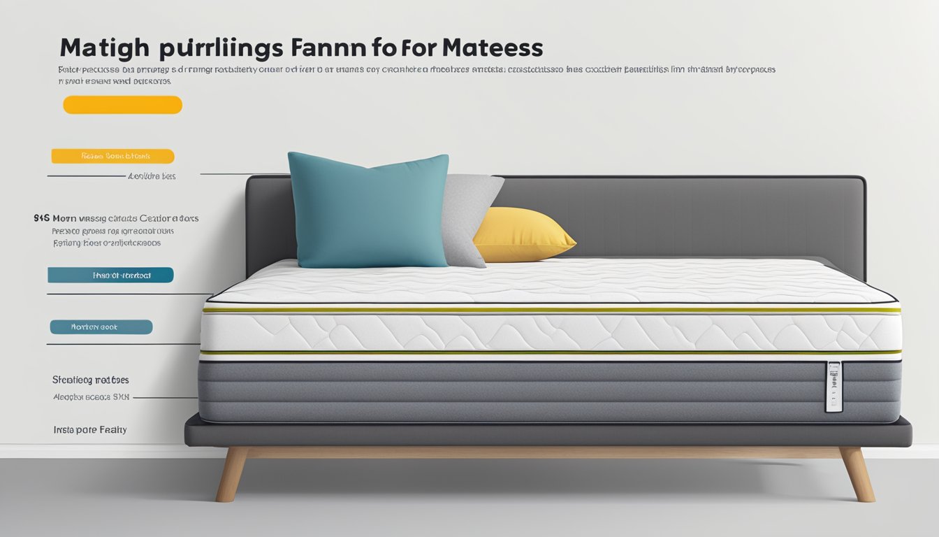 A single mattress with pricing details displayed next to a purchasing option