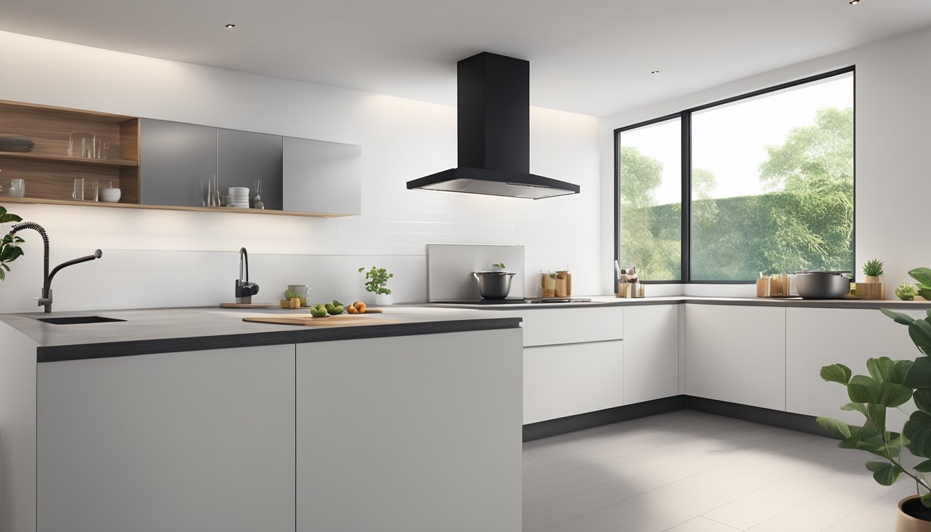 A sleek, modern induction hob set against a clean, minimalist kitchen backdrop in a Singaporean home