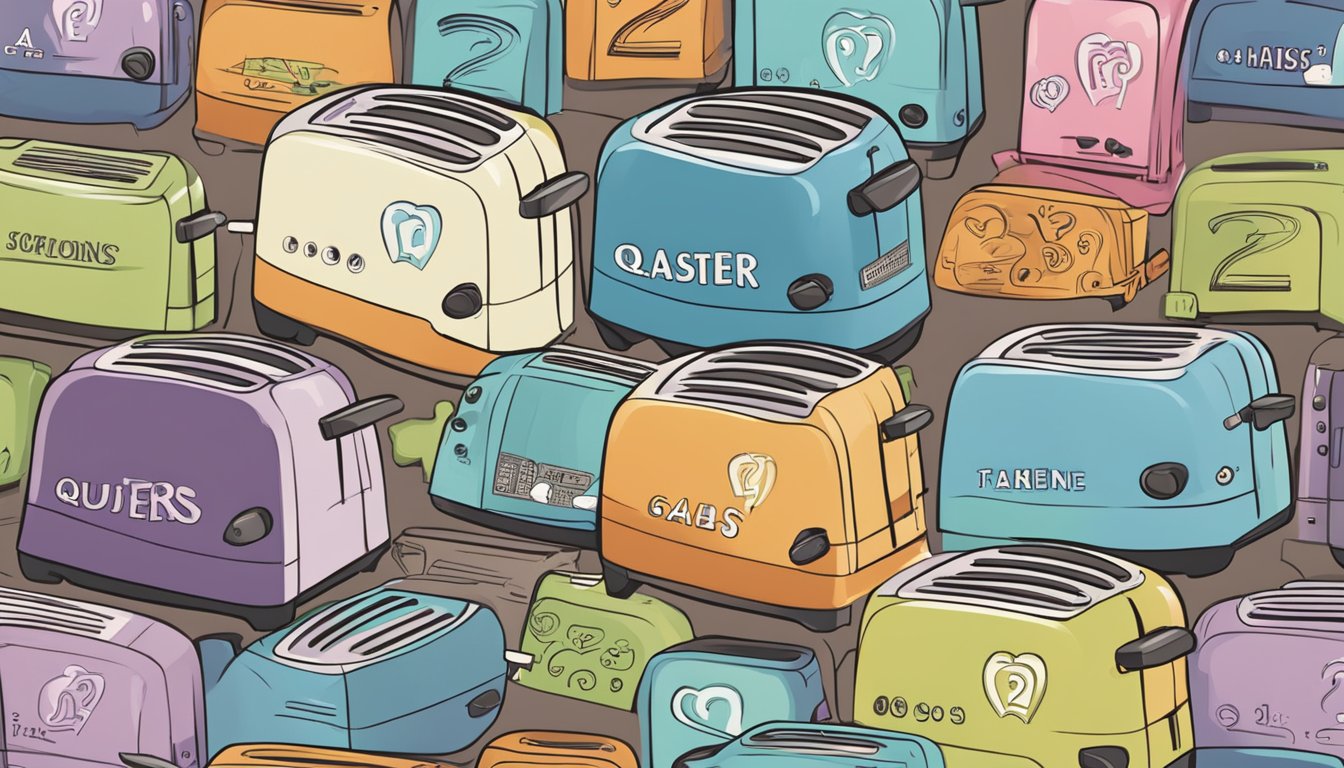 A toaster surrounded by frequently asked questions signs in Singapore