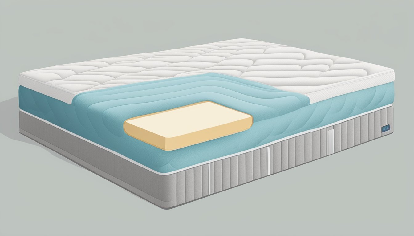 A memory foam mattress unfurls, revealing its plush layers and contouring support