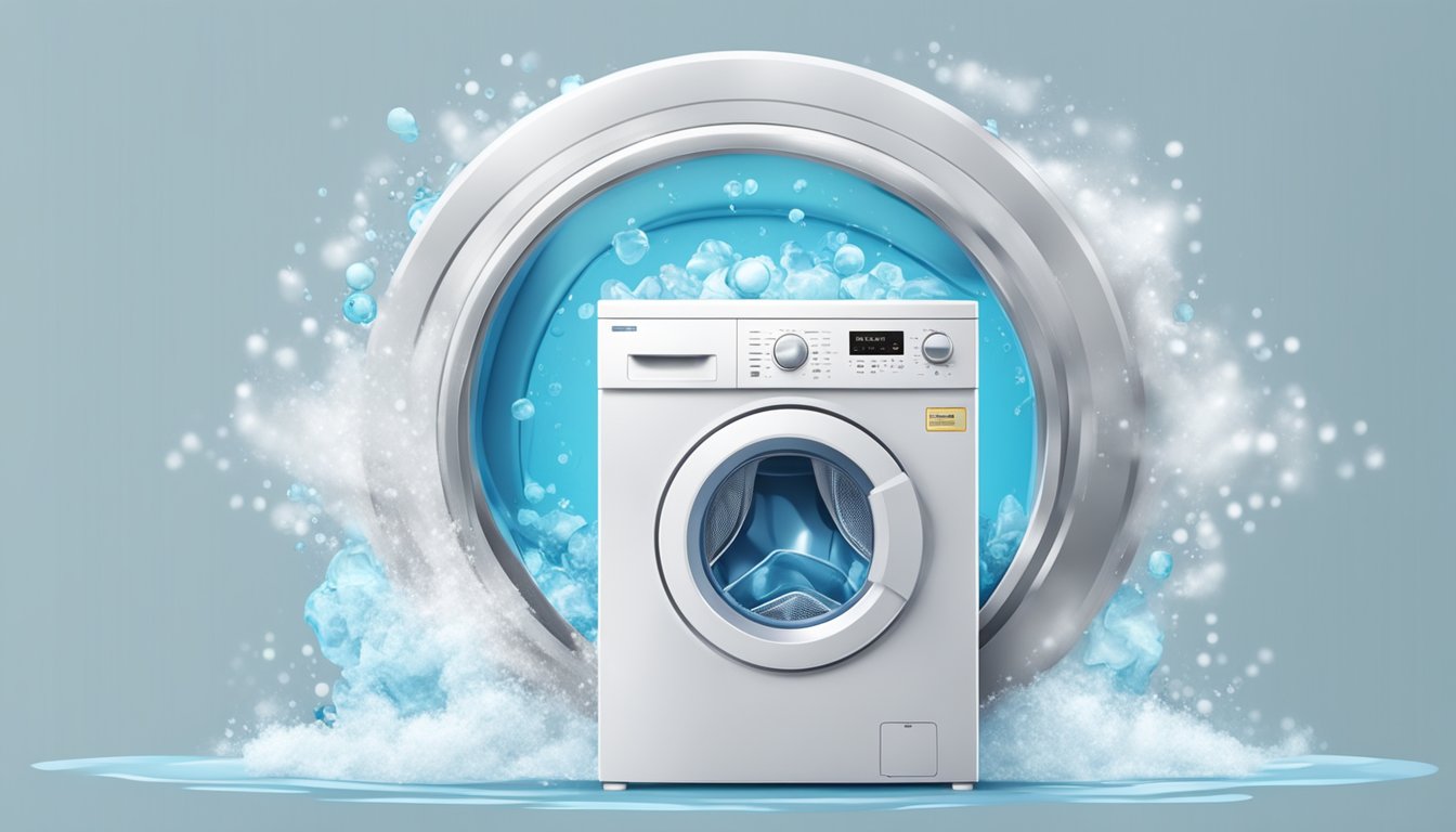 A top load washing machine agitates clothes in water. A front load machine tumbles clothes in a horizontal drum