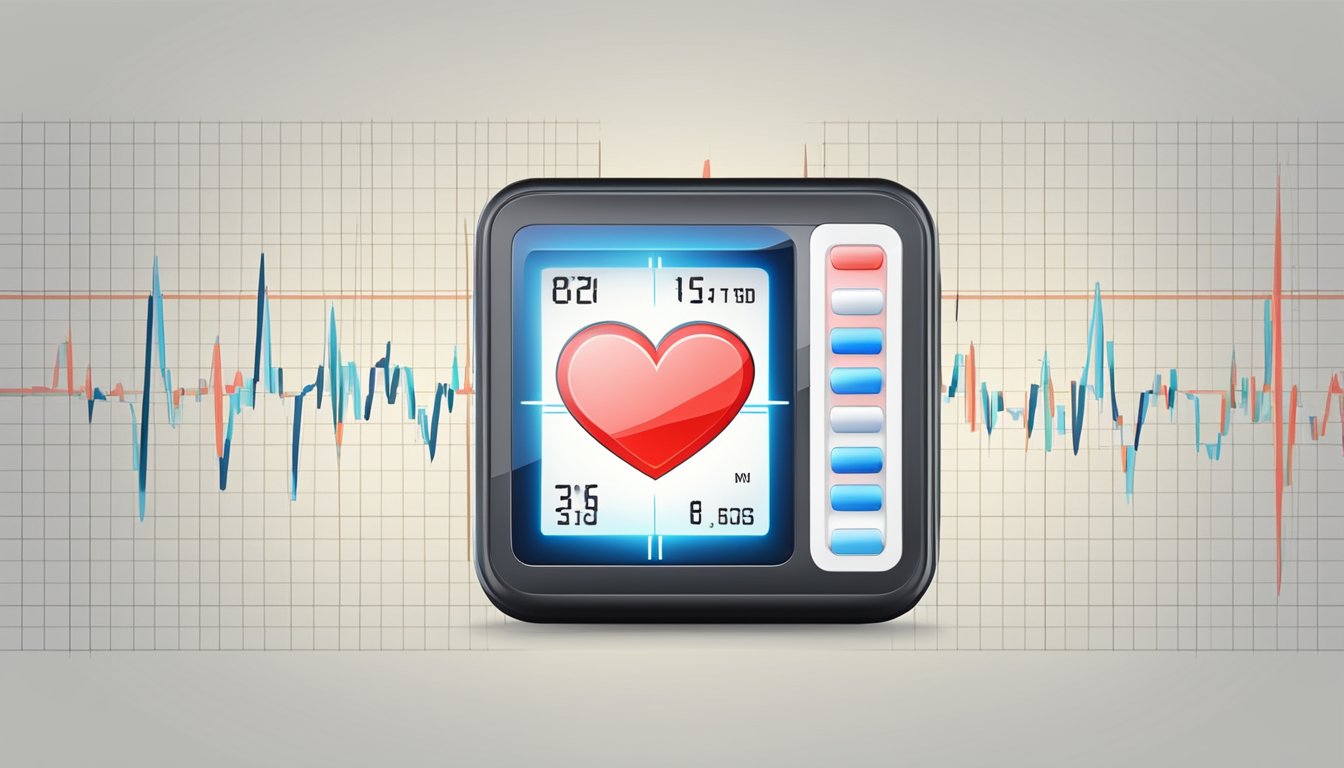 A heart rate monitor displays a target heart rate calculation