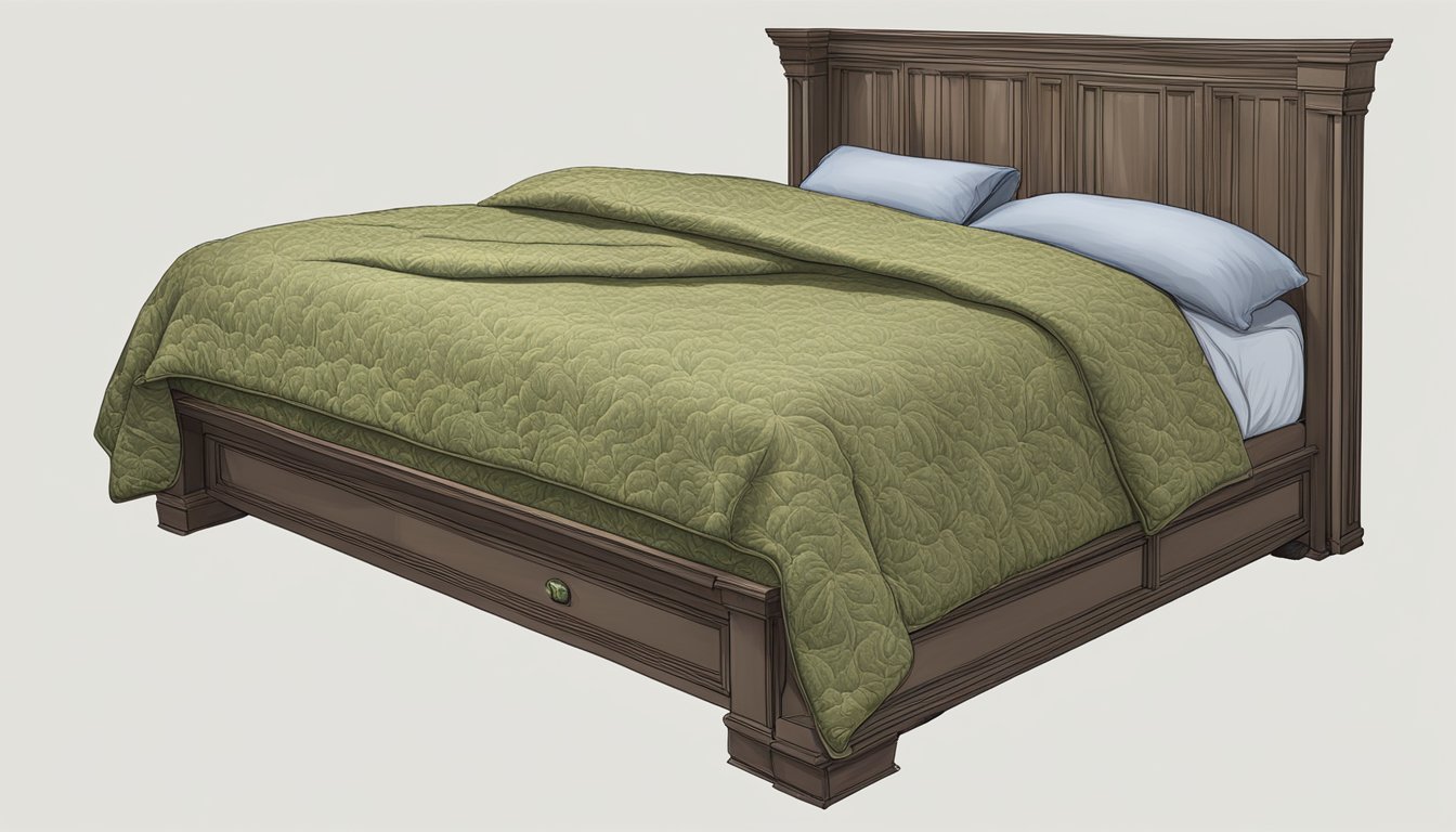 A bed measuring 76 inches long by 80 inches wide with a height of 25 inches