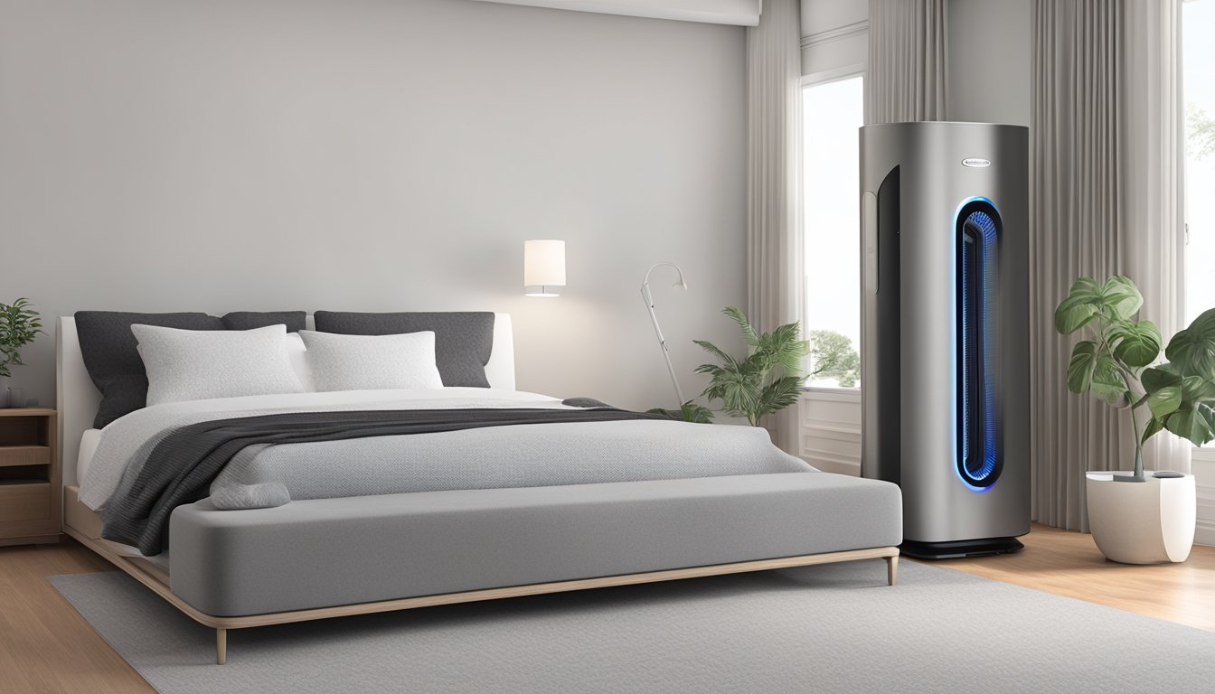 The Europace air purifier EPU 7550 features a sleek design with touch-sensitive controls, a digital display, and a multi-stage filtration system