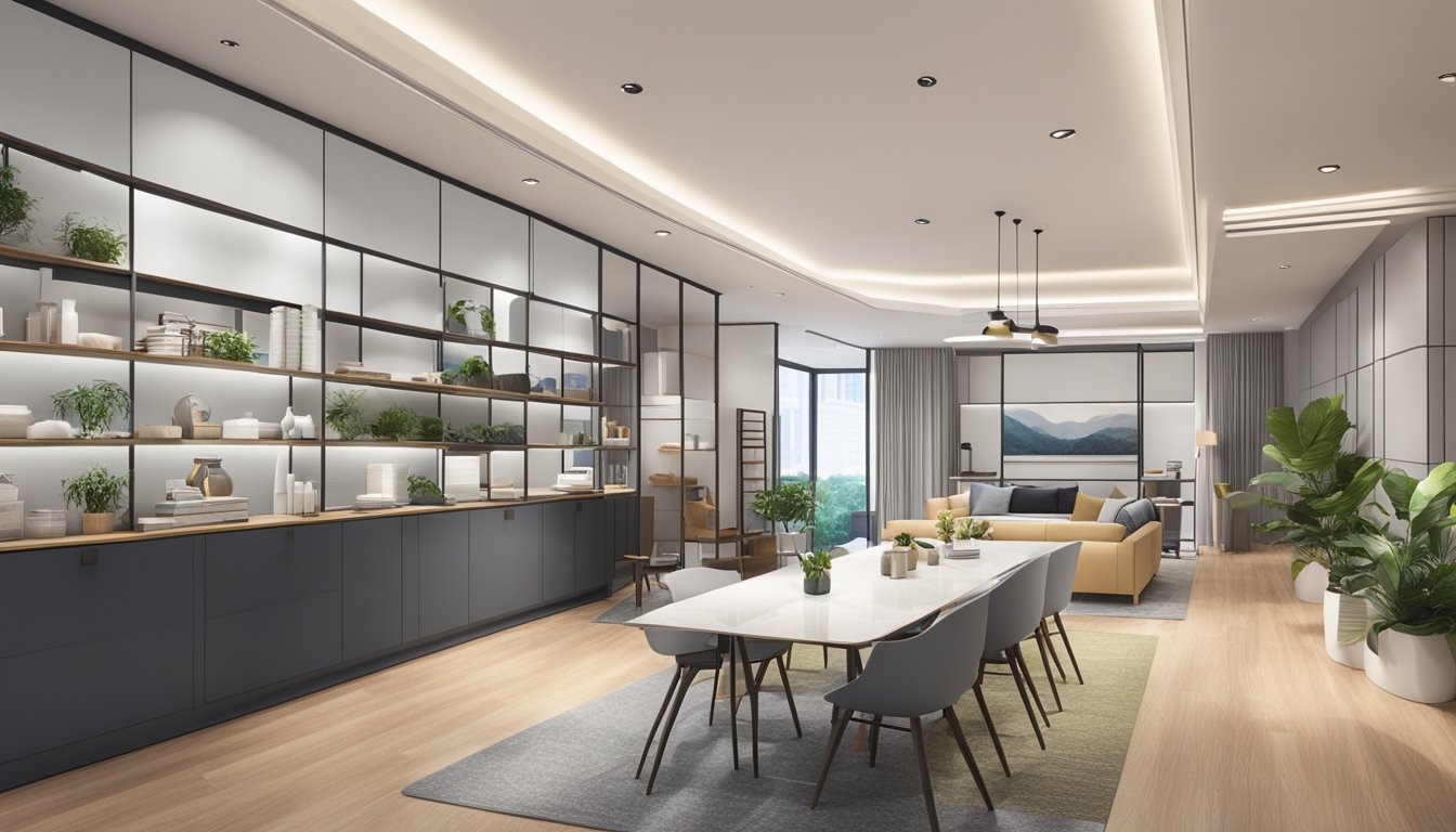 Livspace's showroom in Singapore features sleek, modern designs and innovative technology, setting it apart in the city's competitive renovation industry