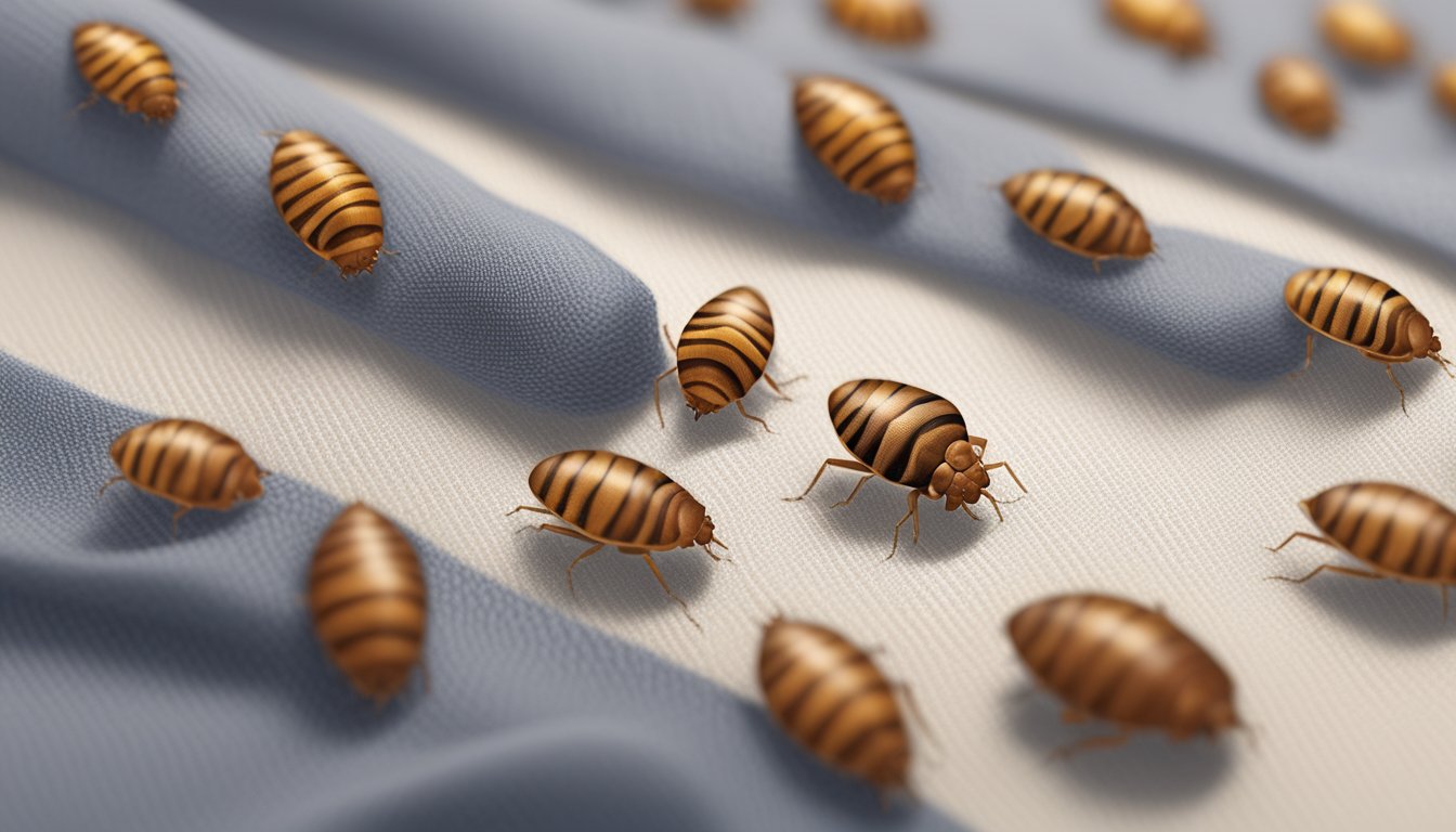 Bed bug eggs adhere to fabric, clinging to the fibers of clothes