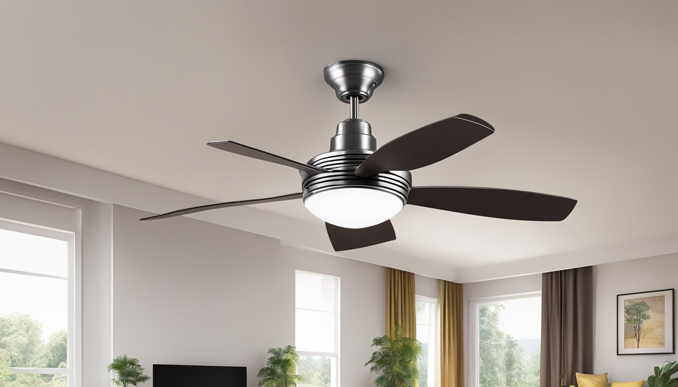 The Bestar Ceiling Fan is unveiled, its sleek design and powerful motor on display. Light radiates from the fan, casting a warm glow on the surrounding area