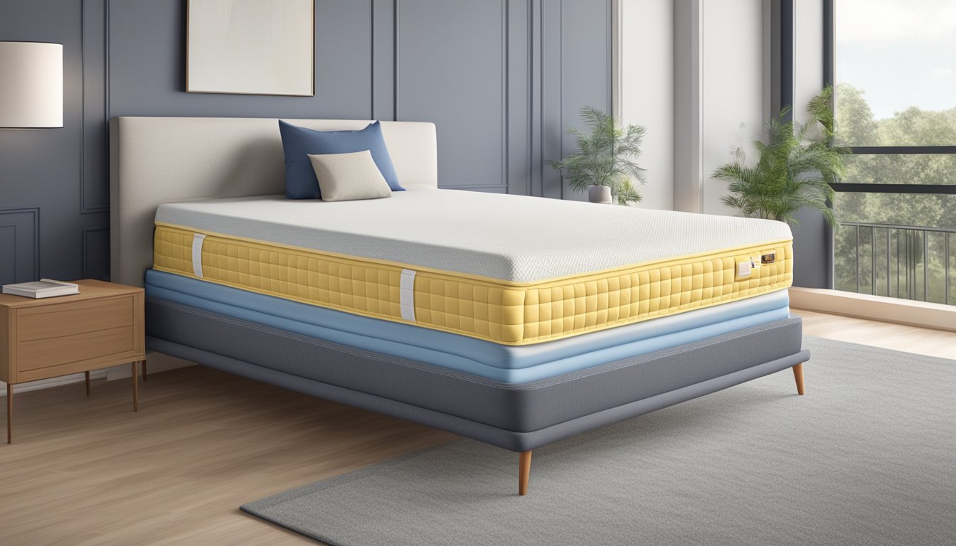 A mattress with a visibly firm surface causing discomfort and back pain