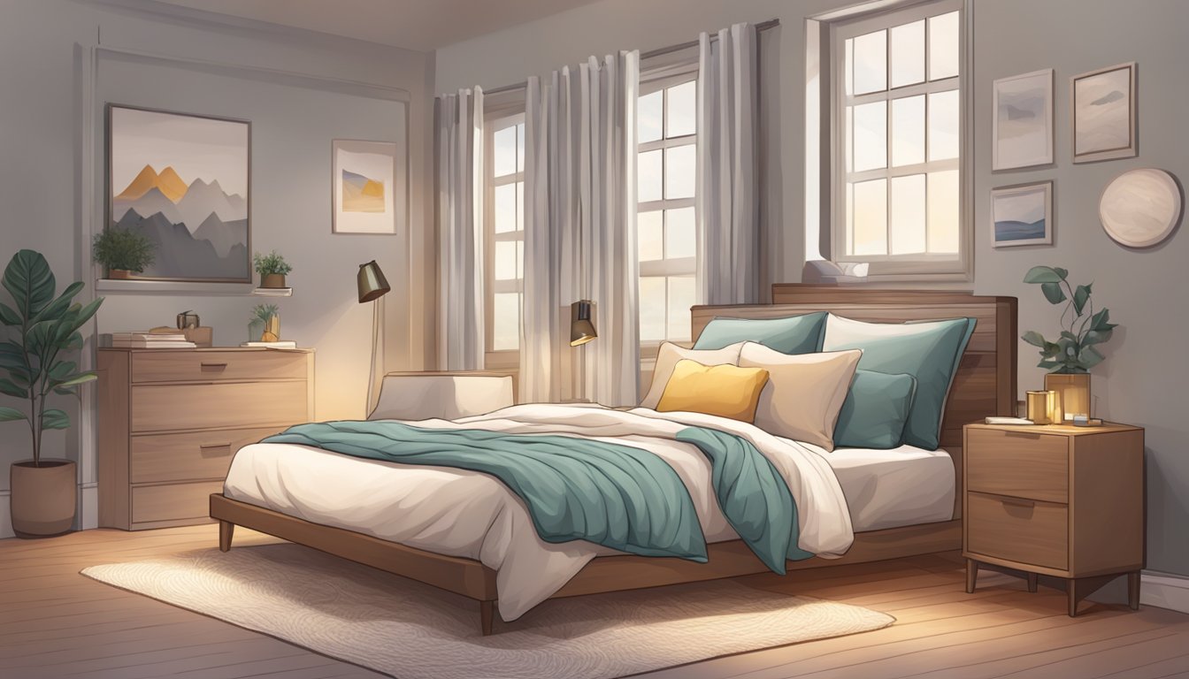 A cozy, spacious super single bed with soft, fluffy pillows and a warm, inviting comforter