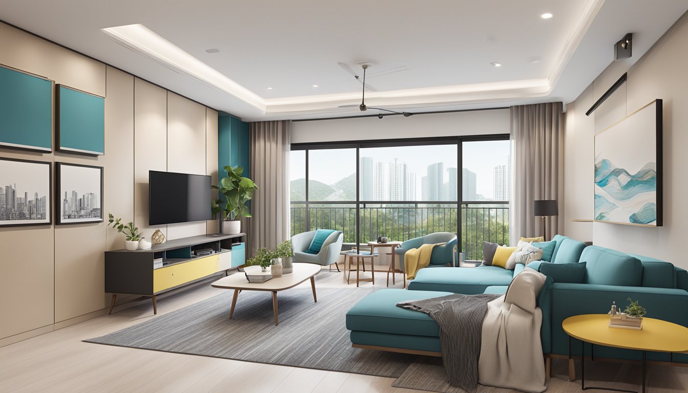 A bright and spacious 4-room HDB flat with modern renovation ideas, featuring a sleek and functional design for each room
