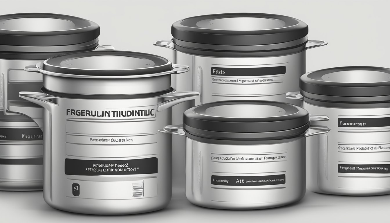 A stack of induction pots with a "Frequently Asked Questions" label on the packaging