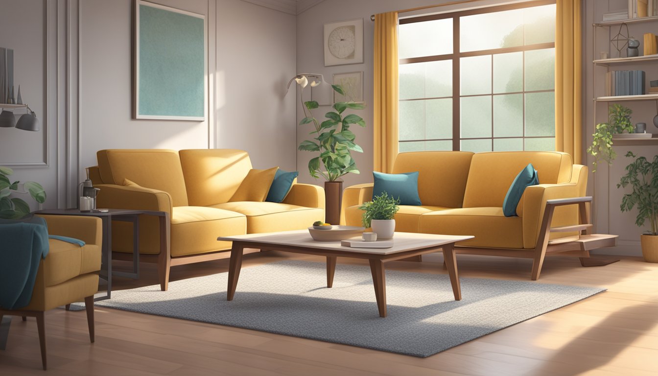 A one-seater sofa sits in a well-lit room, with soft cushions and a supportive frame, inviting comfort and relaxation